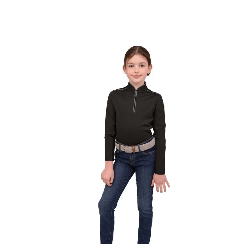 Chestnut Bay Kids' Performance Rider SkyCool Long Sleeve Shirt - Black 1 Chestnut Bay Kids' Performance Rider SkyCool Long Sleeve Shirt - Black