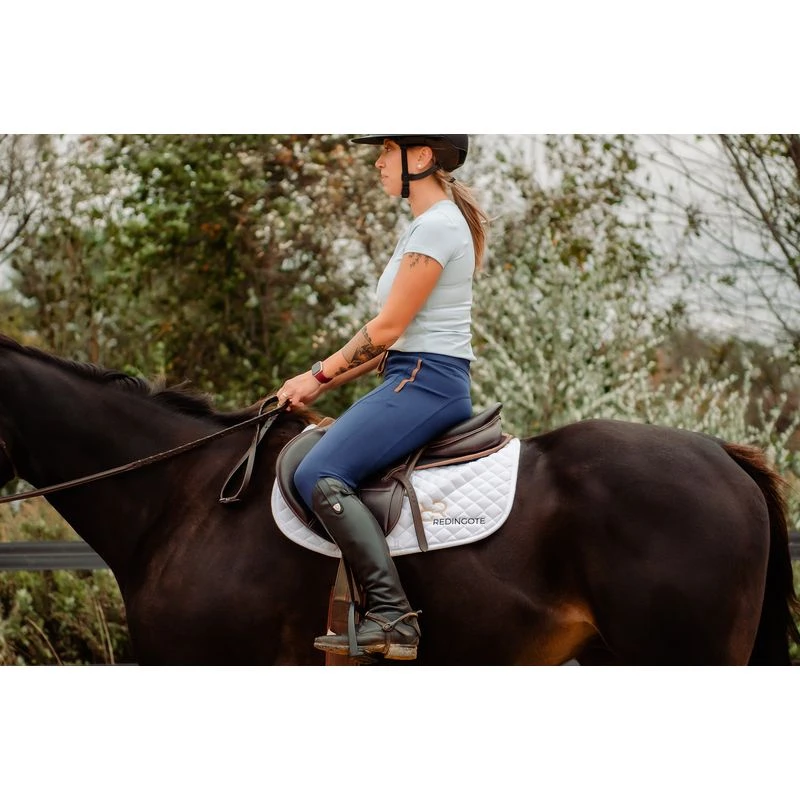 Redingote Women's Jogger Knee Patch Breeches - Navy 3 Redingote Women's Jogger Knee Patch Breeches - Navy - Image 3