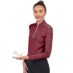 Chestnut Bay Women's Performance Rider SkyCool Long Sleeve Shirt - Barn Red (2023)