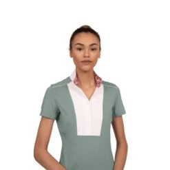 Chestnut Bay Women's SkyCool Liberty Sport Short Sleeve Show Shirt - Sage (2023) -Tack Of The Day Store 871245 800 800