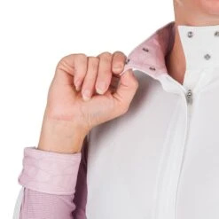 Romfh Women's Classic Long Sleeve Show Shirt - White/Soft Plum -Tack Of The Day Store 880985 800 800