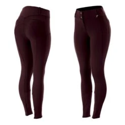 Horze Women's Mira Knee Grip Breeches - Burgundy