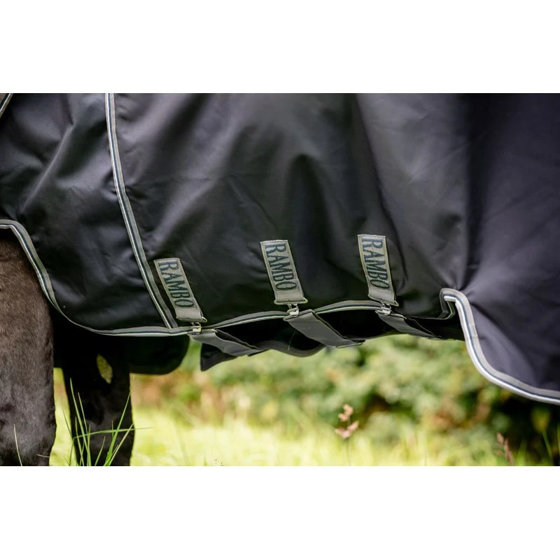 Rambo Optimo Turnout Plus - Navy/Thunderstorm Grey/Silver 4 Rambo Optimo Turnout Plus - Navy/Thunderstorm Grey/Silver - Image 4