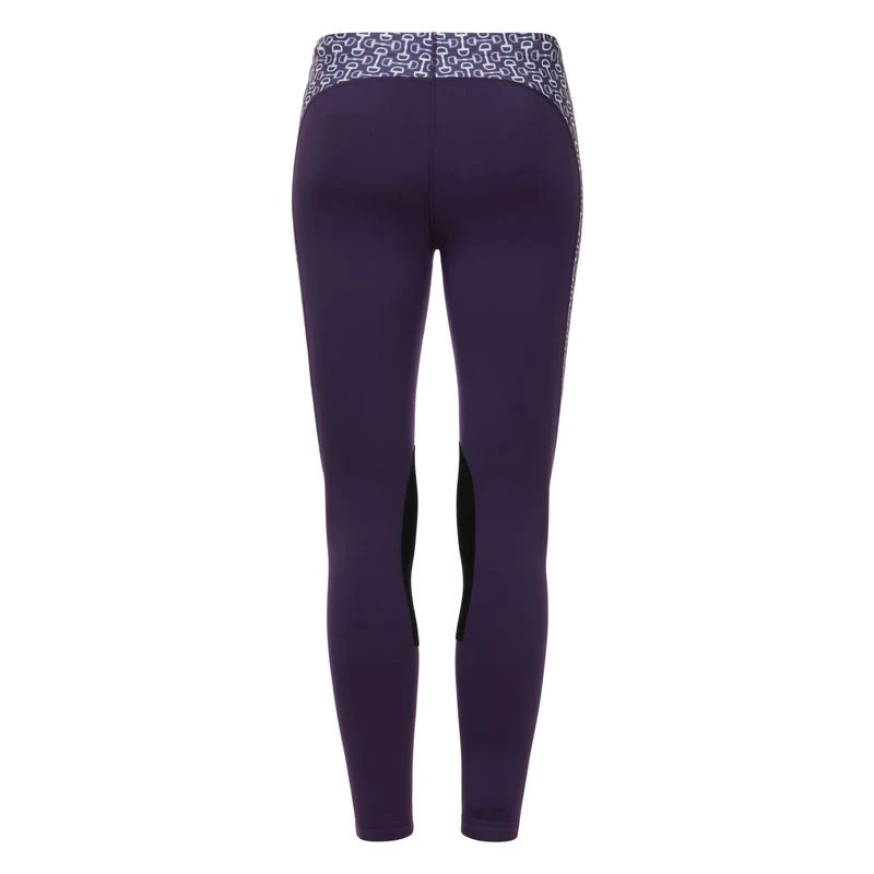 Kerrits Kids' Knee Patch Performance Tights - Grapevine/Bit Of Color 3 Kerrits Kids' Knee Patch Performance Tights - Grapevine/Bit Of Color - Image 3