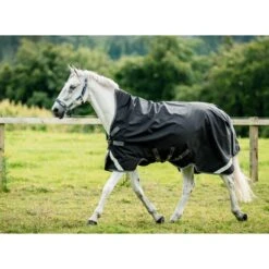 Rambo Wug Turnout 400g - Black/Thunderstorm Grey/Silver