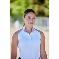 Kerrits Women's Affinity Pro Sleeveless Show Shirt - Rosedust/Rose Floral -Tack Of The Day Store 891707 800 800