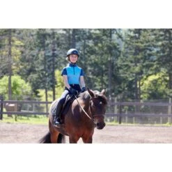 Kerrits Kids' Charisma Coolcore Short Sleeve Shirt - Cobaltique -Tack Of The Day Store 891877 800 800