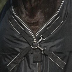 Back On Track Obsidian Turnout Blanket 150g W/Neck Cover - Black -Tack Of The Day Store 895202 800 800