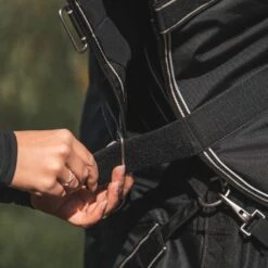 Back On Track Obsidian Turnout Blanket 150g W/Neck Cover - Black -Tack Of The Day Store 895203 800 800