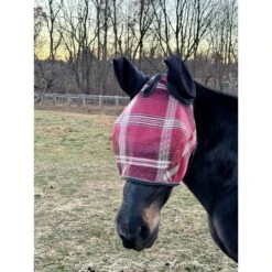 Kensington Signature Fly Mask W/Web Trim, Ears And Forelock Hole - Merlot