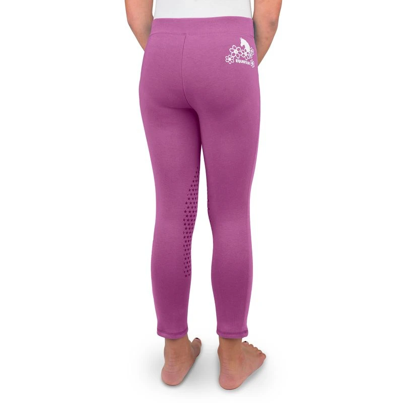 Equistar Kids' Rider Tights - Pinky Purple 2 Equistar Kids' Rider Tights - Pinky Purple - Image 2