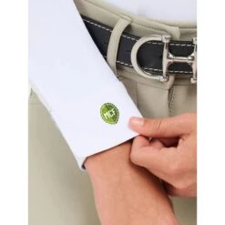 RJ Classics Women's Tori Long Sleeve Show Shirt - White/Let's Ride -Tack Of The Day Store 906087 800 800