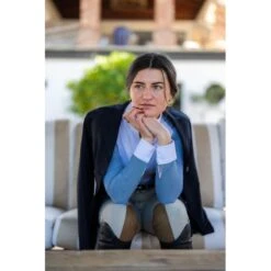 RJ Classics Women's Liv Long Sleeve Show Shirt - Blue Petal Dots 13 RJ Classics Women's Liv Long Sleeve Show Shirt - Blue Petal Dots -Tack Of The Day Store 906145 800 800