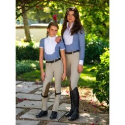 RJ Classics Women's Liv Long Sleeve Show Shirt - Blue Petal Dots 14 RJ Classics Women's Liv Long Sleeve Show Shirt - Blue Petal Dots -Tack Of The Day Store 906146 800 800