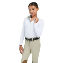 RJ Classics Kids' Tori Jr Long Sleeve Show Shirt - White/Smiley