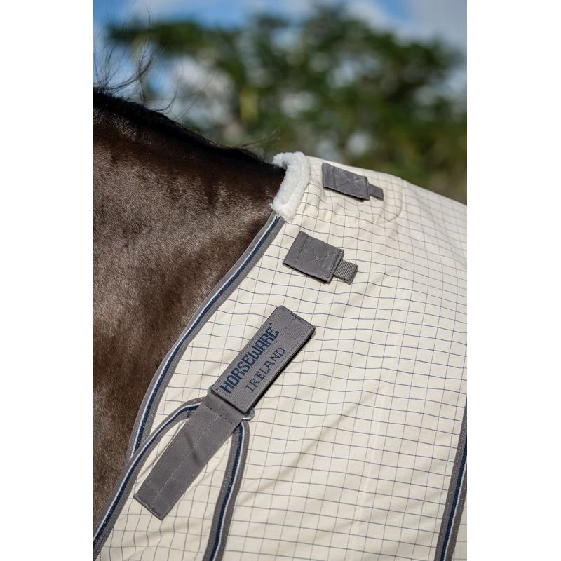 Rambo Optimo Supreme Summer Sheet - Navy Check/Thunderstorm Grey/Silver 4 Rambo Optimo Supreme Summer Sheet - Navy Check/Thunderstorm Grey/Silver - Image 4