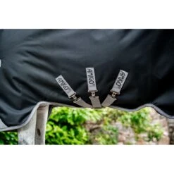 Amigo 1200D Turnout 100g - Black/Titanium Grey/Silver -Tack Of The Day Store 909479 800 800