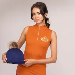 Shires Aubrion Women's Team Sleeveless Sun Shirt - Rust -Tack Of The Day Store 911694 800 800