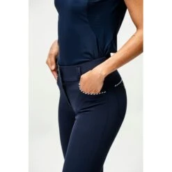 Horseware Women's Newmarket Mid Rise Knee Patch Breeches - Navy 6 Horseware Women's Newmarket Mid Rise Knee Patch Breeches - Navy -Tack Of The Day Store 922339 800 800