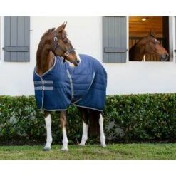 Rambo Embossed Lining Stable 100g - Navy/Thunderstorm Grey/Silver