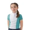 Equinavia Kids' Charlotte Short Sleeve Show Shirt - Turquoise/White