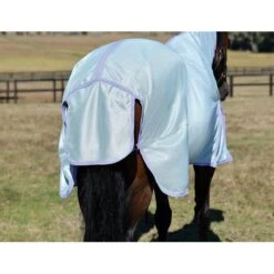 Saxon Mesh W/Gusset Belly Wrap Combo Neck - Stone Blue/Lavender -Tack Of The Day Store 923583 800 800