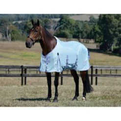 Saxon Mesh W/Gusset Belly Wrap Standard Neck - Stone Blue/Lavender