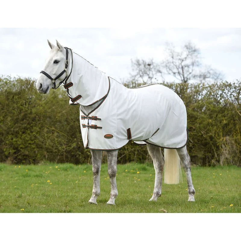 Weatherbeeta Comitec Tyro Mesh Combo Neck - White/Green/Burnt Orange 1 Weatherbeeta Comitec Tyro Mesh Combo Neck - White/Green/Burnt Orange