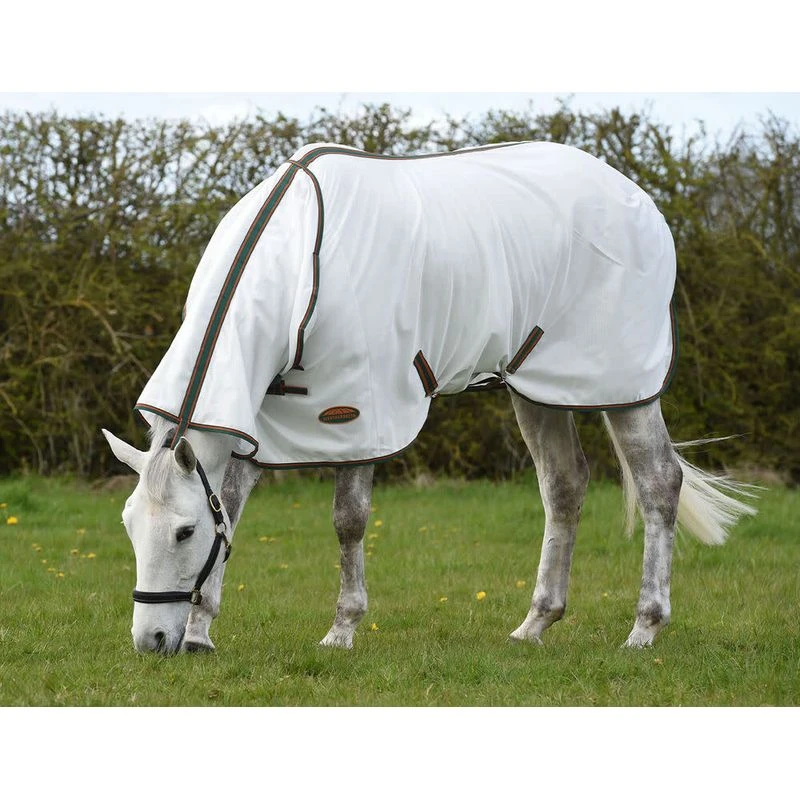 Weatherbeeta Comitec Tyro Mesh Combo Neck - White/Green/Burnt Orange 2 Weatherbeeta Comitec Tyro Mesh Combo Neck - White/Green/Burnt Orange - Image 2