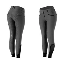 Equinavia Women's Madeleine Full Seat Breeches - Carbon Grey/Black