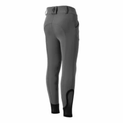 Equinavia Kids' Greta Summer Knee Patch Breeches - Grey/Black -Tack Of The Day Store 932542 800 800