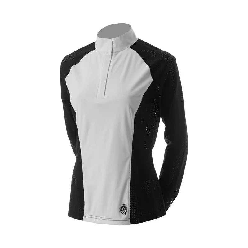 Equinavia Women's Sara Perforated Long Sleeved Show Shirt - Black 1 Equinavia Women's Sara Perforated Long Sleeved Show Shirt - Black