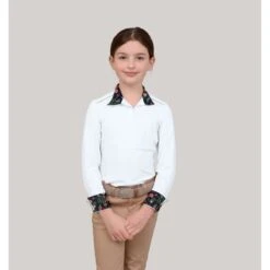 Chestnut Bay Kids' SkyCool Liberty Long Sleeve Show Shirt - White