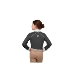 Chestnut Bay Kids' SkyCool Liberty Long Sleeve Show Shirt - Raven -Tack Of The Day Store 933737 800 800