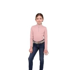 Chestnut Bay Kids' Performance Rider SkyCool Long Sleeve Shirt - Blush(2023)