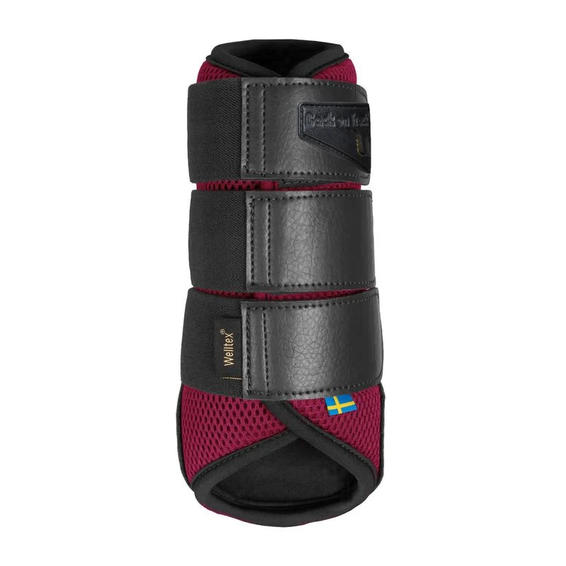 Back On Track Airflow Brush Boots - Burgundy 1 Back On Track Airflow Brush Boots - Burgundy