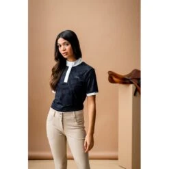 Alessandro Albanese Women's Alcina Short Sleeve Show Shirt - Charcoal -Tack Of The Day Store 940046 800 800