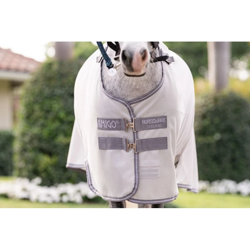 Amigo Pony Bug Rug Plus - Silver/Titanium Grey/Silver 2 Amigo Pony Bug Rug Plus - Silver/Titanium Grey/Silver - Image 2