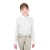Ovation Kids' Classic Long Sleeve Polo Show Shirt - White