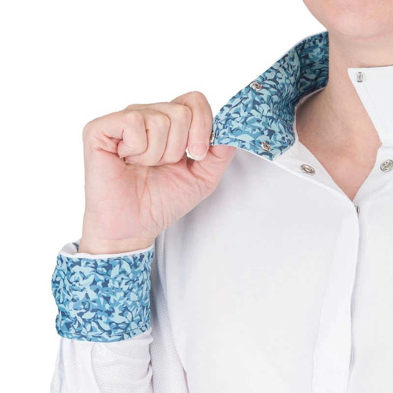 Ovation Women's Jorden Full Snap Show Shirt - White/Peaceful Retreat 1 Ovation Women's Jorden Full Snap Show Shirt - White/Peaceful Retreat