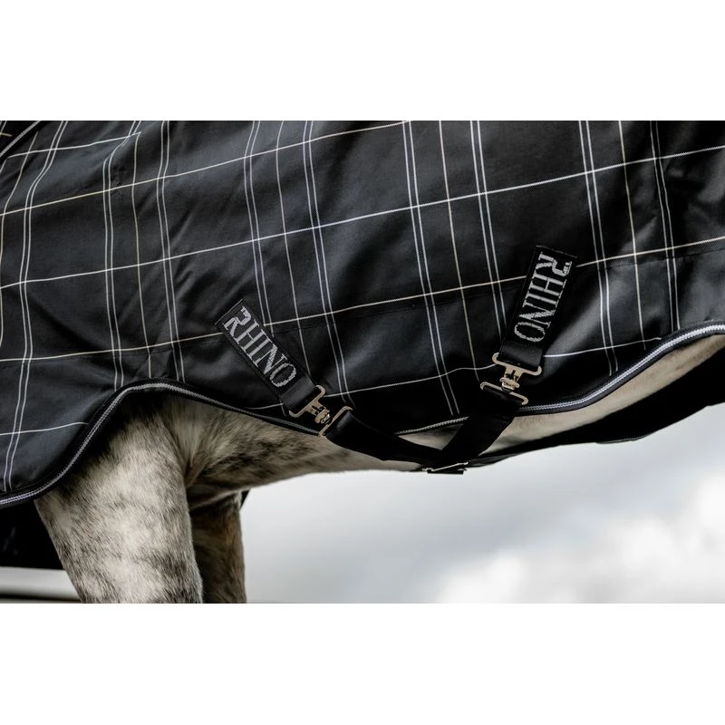 Rhino Plus Pony Turnout Bundle (0g + 200g) - Black Check/Black/White 4 Rhino Plus Pony Turnout Bundle (0g + 200g) - Black Check/Black/White - Image 4