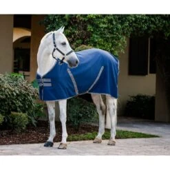 Rambo Stable Sheet - Navy/Thunderstorm Grey/Silver