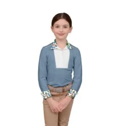 Chestnut Bay Kids' SkyCool Liberty Long Sleeve Show Shirt - Skyblue(2023)