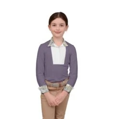 Chestnut Bay Kids' SkyCool Liberty Long Sleeve Show Shirt - Jasper