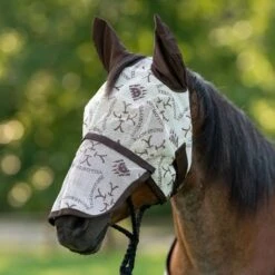 Kensington Signature Fly Mask W/Nose, Ears And Forelock Hole - Yellowstone