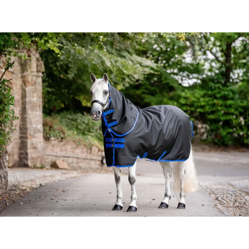 Amigo Ripstop 900D Plus Pony Turnout 200g - Black/Classic Blue 1 Amigo Ripstop 900D Plus Pony Turnout 200g - Black/Classic Blue