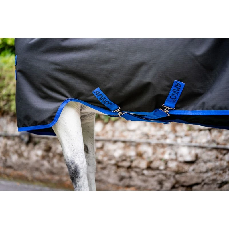 Amigo Ripstop 900D Plus Pony Turnout 200g - Black/Classic Blue 3 Amigo Ripstop 900D Plus Pony Turnout 200g - Black/Classic Blue - Image 3