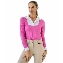 Ovation Women's Bib Front Long Sleeve Show Shirt - Orchid/White 8 Ovation Women's Bib Front Long Sleeve Show Shirt - Orchid/White -Tack Of The Day Store 968258 800 800