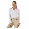 Ovation Women's Bib Front Long Sleeve Show Shirt - White/Natural World