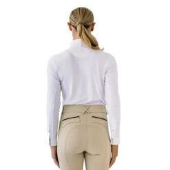 Ovation Women's Bib Front Long Sleeve Show Shirt - White/Natural World -Tack Of The Day Store 968443 800 800